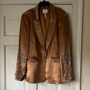 Embellished Gold Women's Blazer